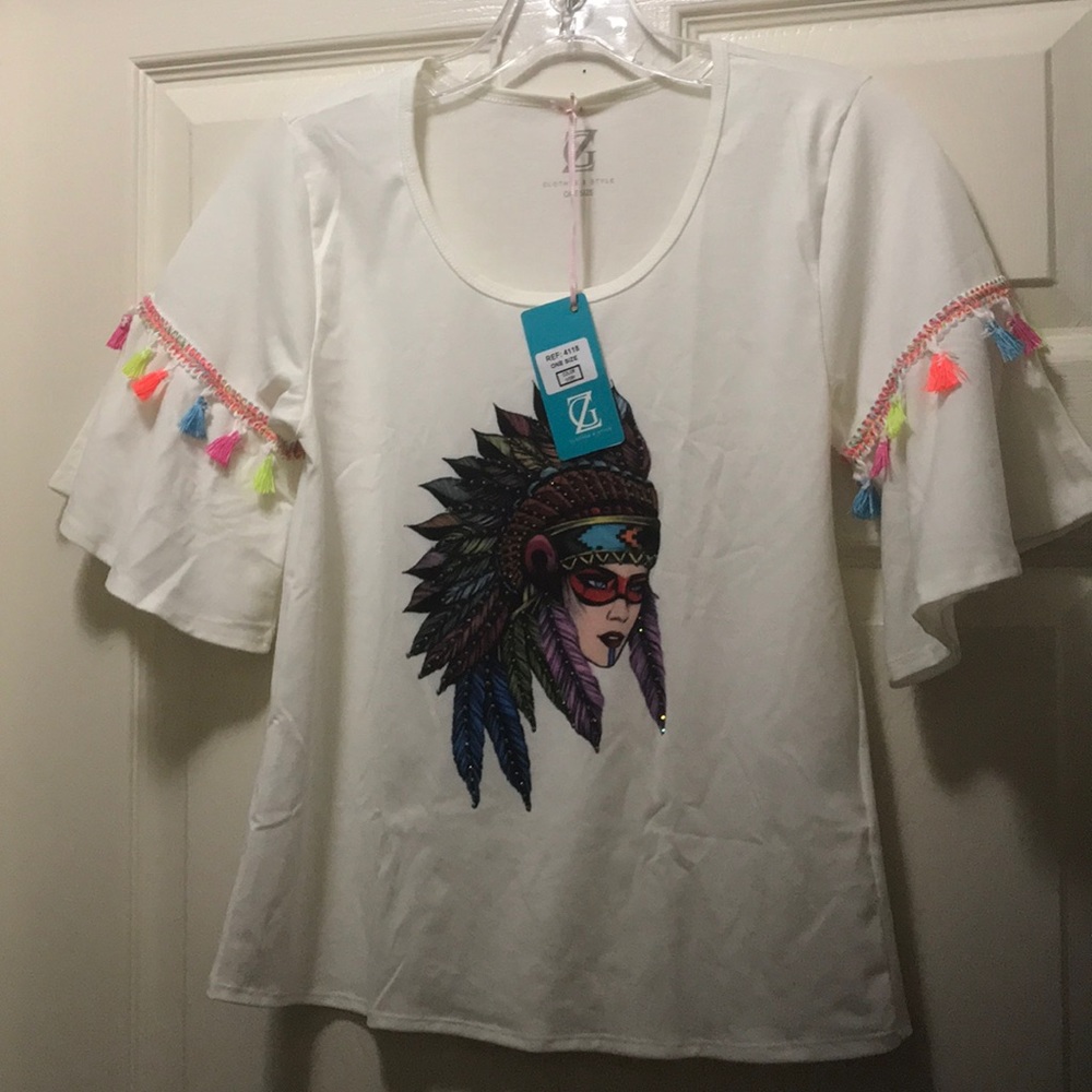 short sleeves white  top .